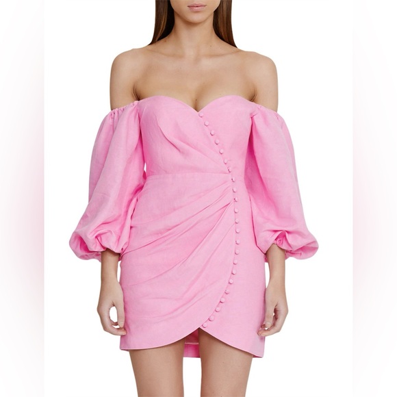 NWT Significant Other Camilla Dress in Pop Pink - Picture 2 of 8